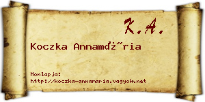 Koczka Annamária névjegykártya