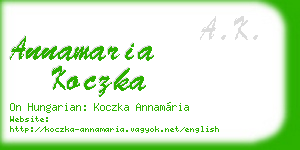 annamaria koczka business card